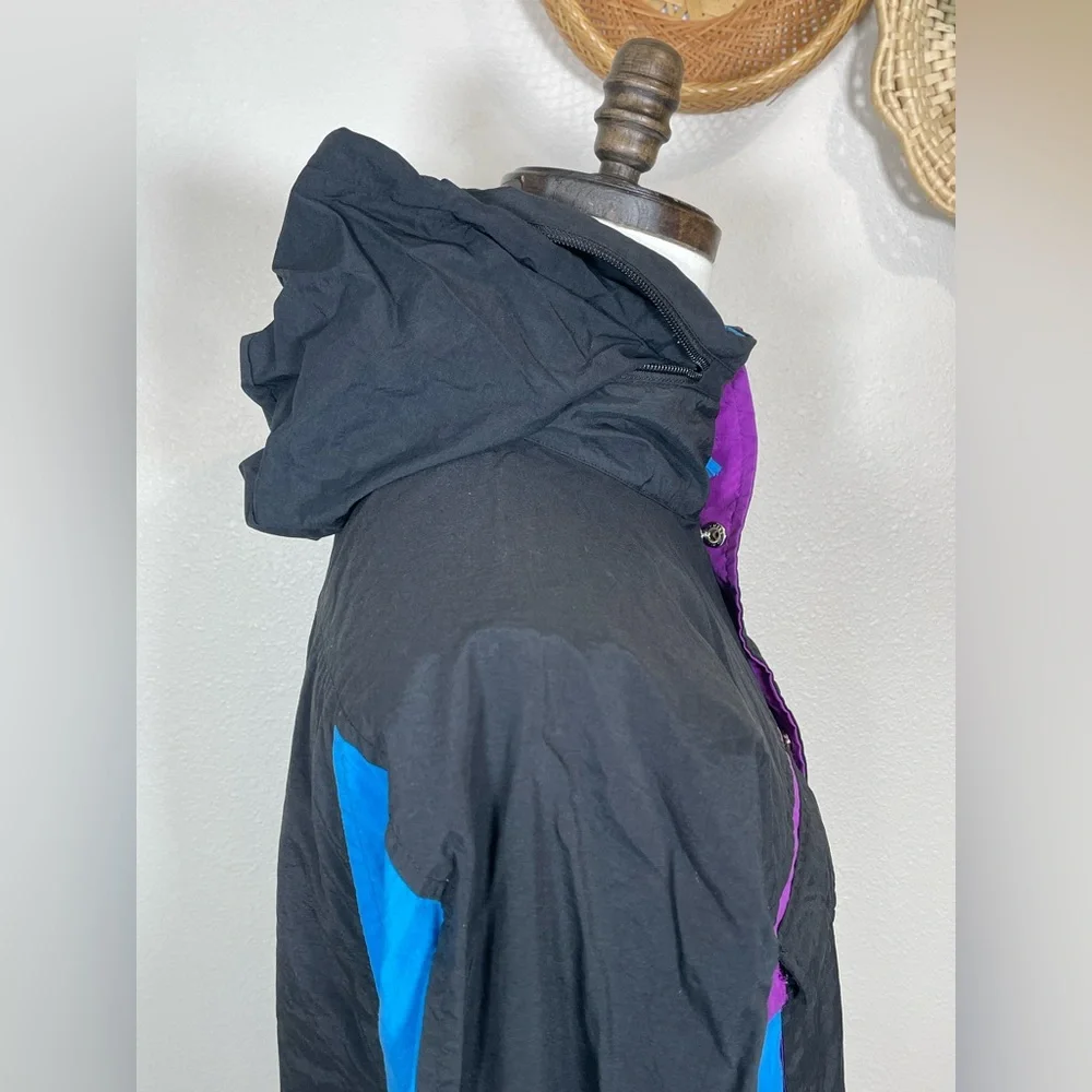 Vintage The North Face Men’s Ski Jacket Colorblock Blue Black Purple Size Small